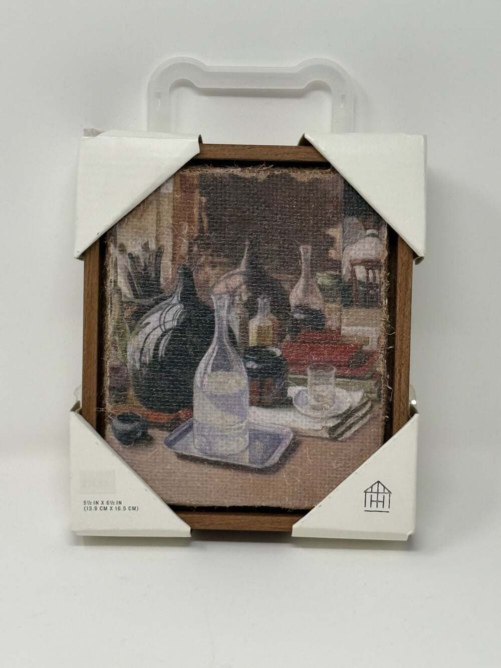 Hearth & Hand with Magnolia Still Life Bottle Framed Burlap Art